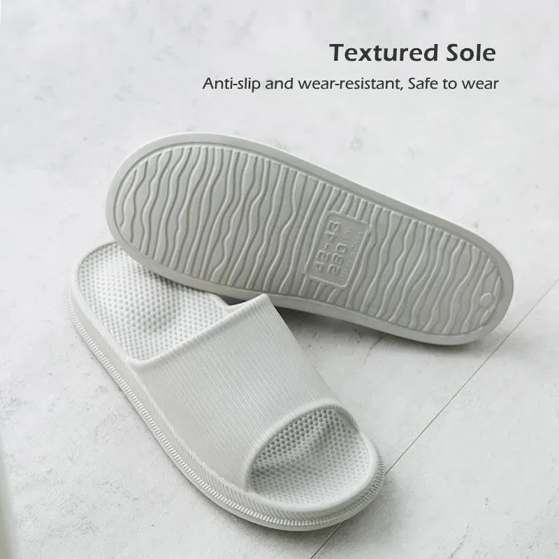 Big Size EVA Massage Slippers Men Women Home Slippers Outdoor Beach Shoes Couples Sandals Light House Bathroom Non-slip Slides