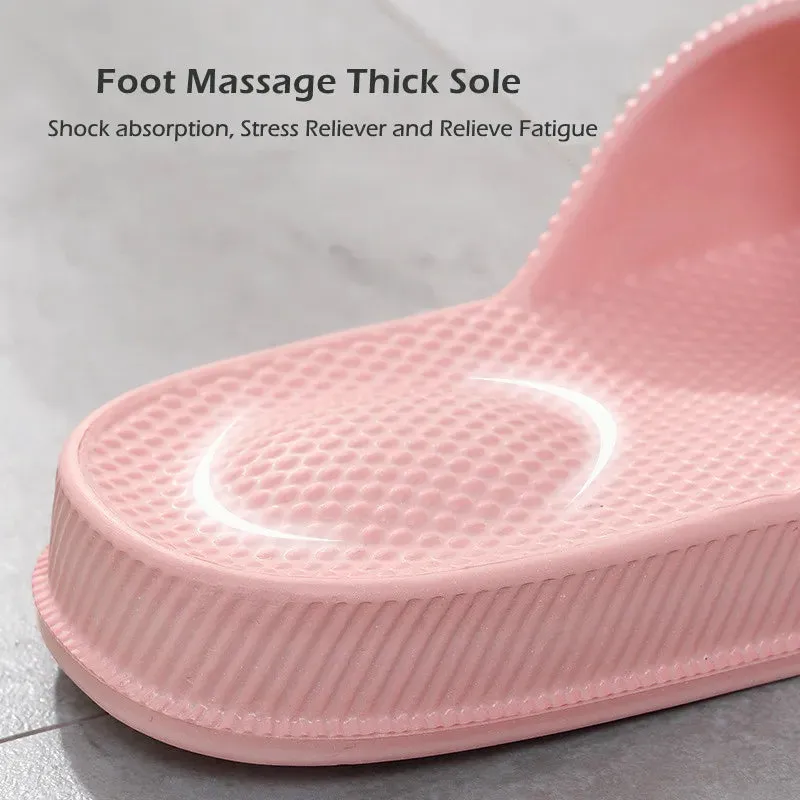 Big Size EVA Massage Slippers Men Women Home Slippers Outdoor Beach Shoes Couples Sandals Light House Bathroom Non-slip Slides