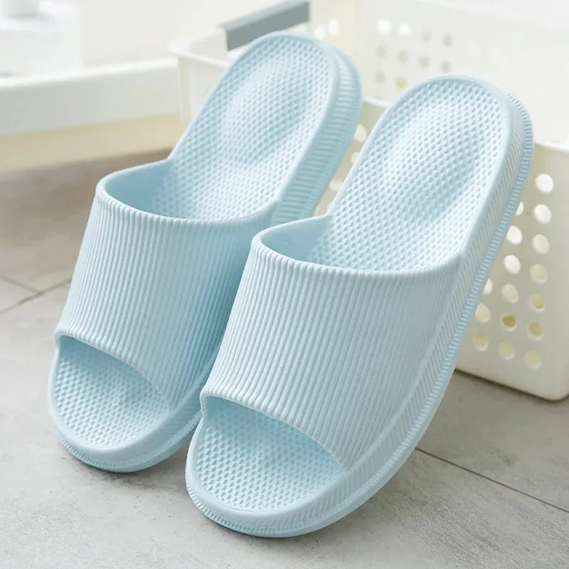 Big Size EVA Massage Slippers Men Women Home Slippers Outdoor Beach Shoes Couples Sandals Light House Bathroom Non-slip Slides