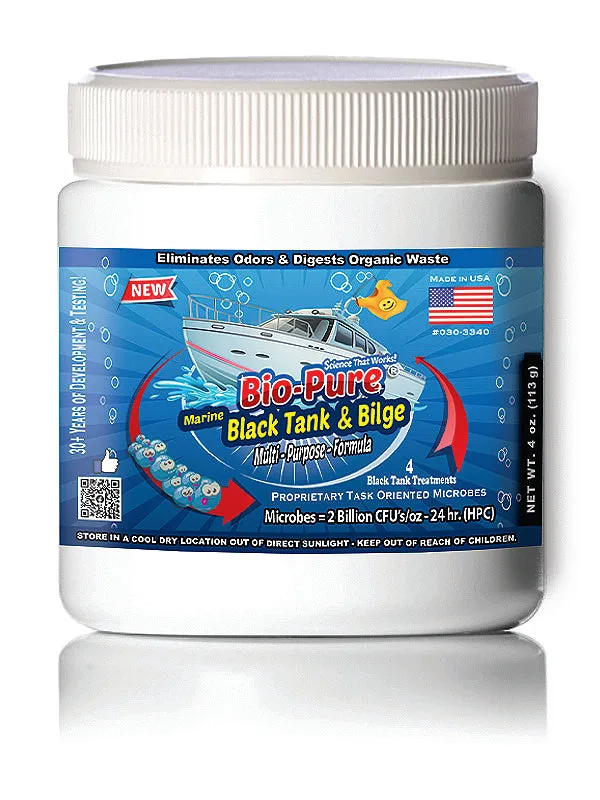 Bio-Pure Boat / Marine Septic Tank & Bilge CONCENTRATE 4 Oz. - 4 Treatments