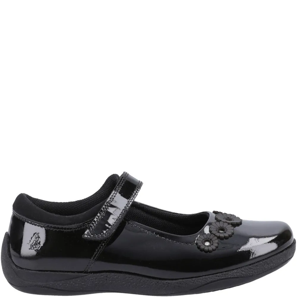 Black Christina Patent Senior School Shoes