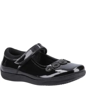 Black Christina Patent Senior School Shoes