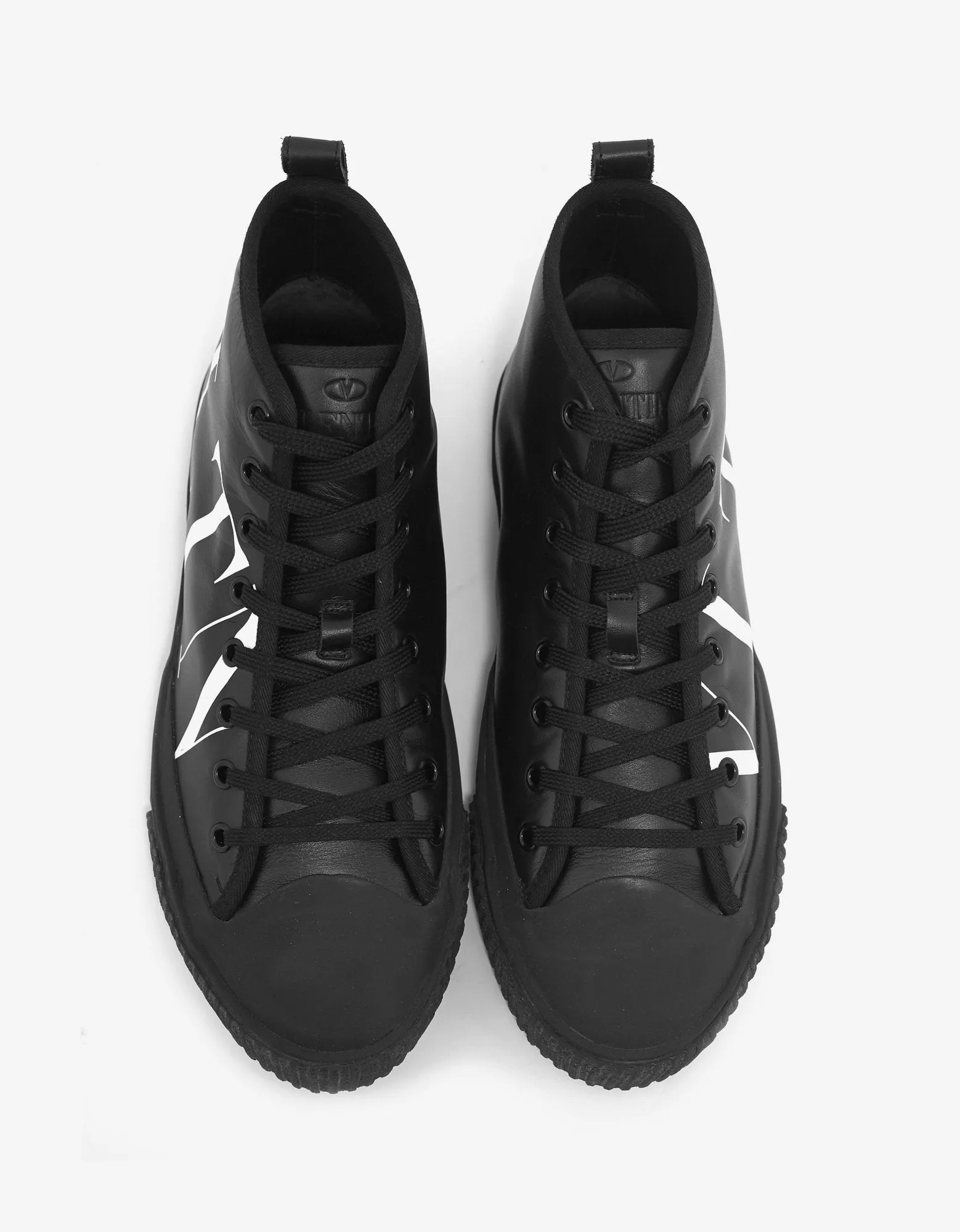 Black VLTN High Top Trainers