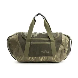 Blaze Gym & Sports Duffel Bag l Green Melange and Green Jaquard