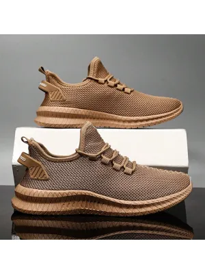 Breathable Mesh Men Shoes Men Trendy Lightweight Casual Sneakers Walking Flats Plus Size 45 46 47 Male Tennis Sneakers Outdoor Running Fitness Shoes Ultralight Comfortable Shoes Man