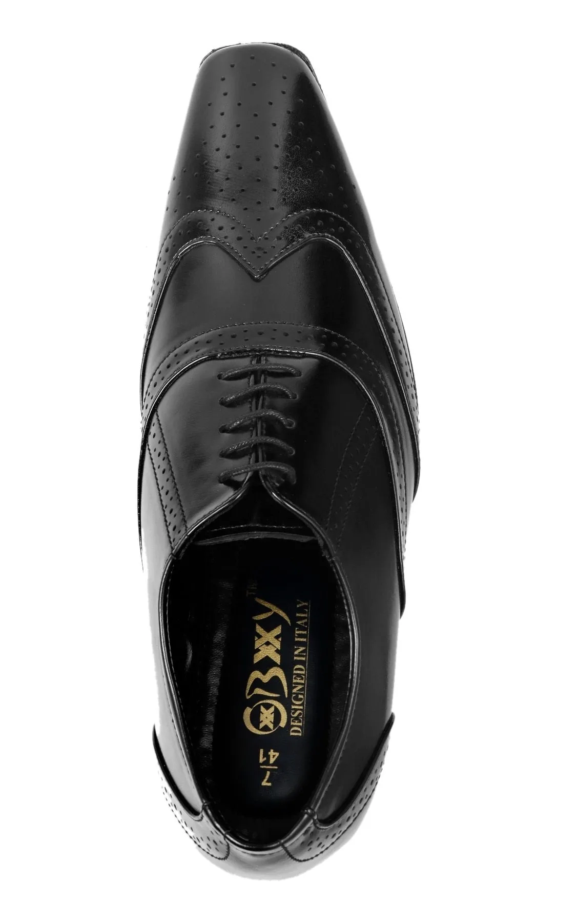 BXXY Height Increasing Party Wear Brogue Oxford Shoes