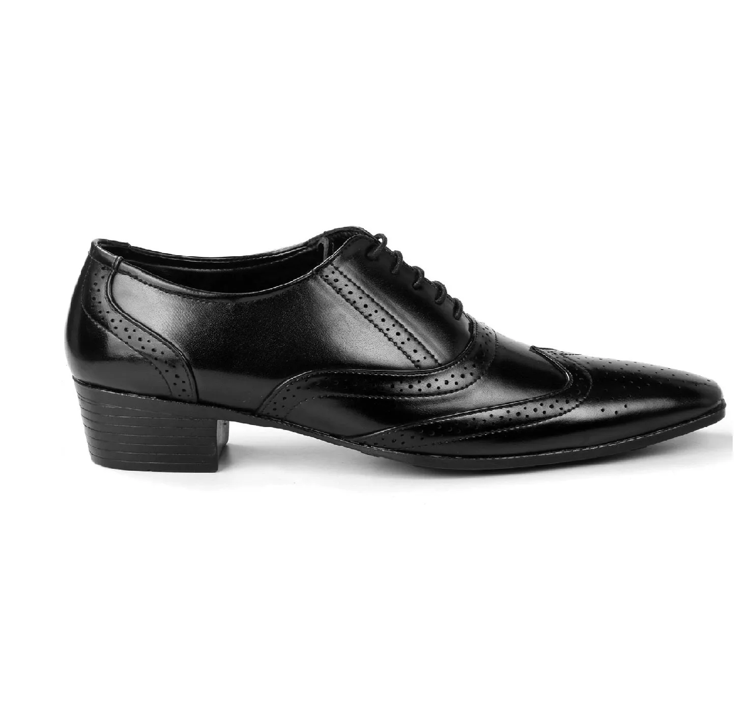 BXXY Height Increasing Party Wear Brogue Oxford Shoes