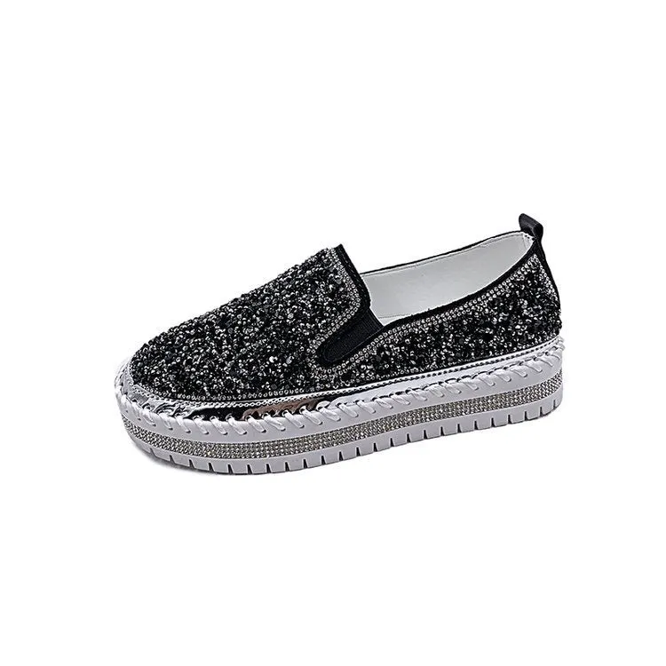 Casual single shoes women flat bottom wild spot loafers