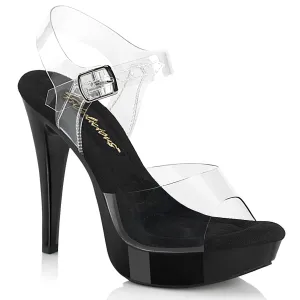 Cocktail-508 Clear-Black Platform Heels