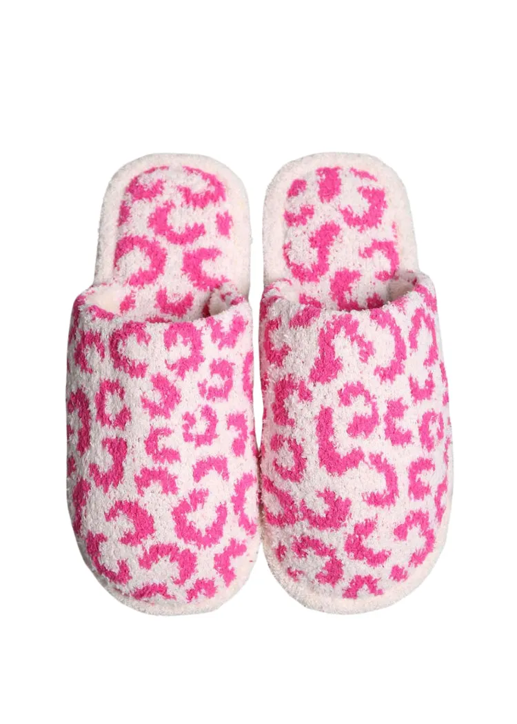 Cozy Pink Leopard Slippers