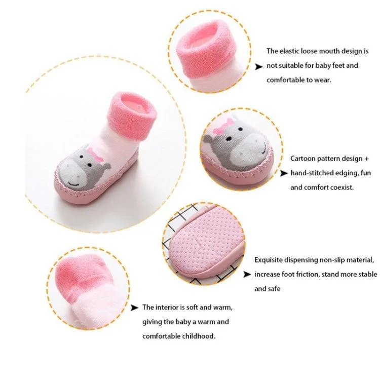 Cozy Thickened Terry Baby Socks and Shoes for Autumn/Winter - Non-slip Soft Bottom for Infants