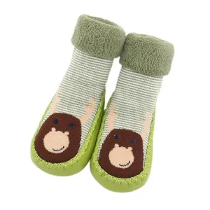 Cozy Thickened Terry Baby Socks and Shoes for Autumn/Winter - Non-slip Soft Bottom for Infants