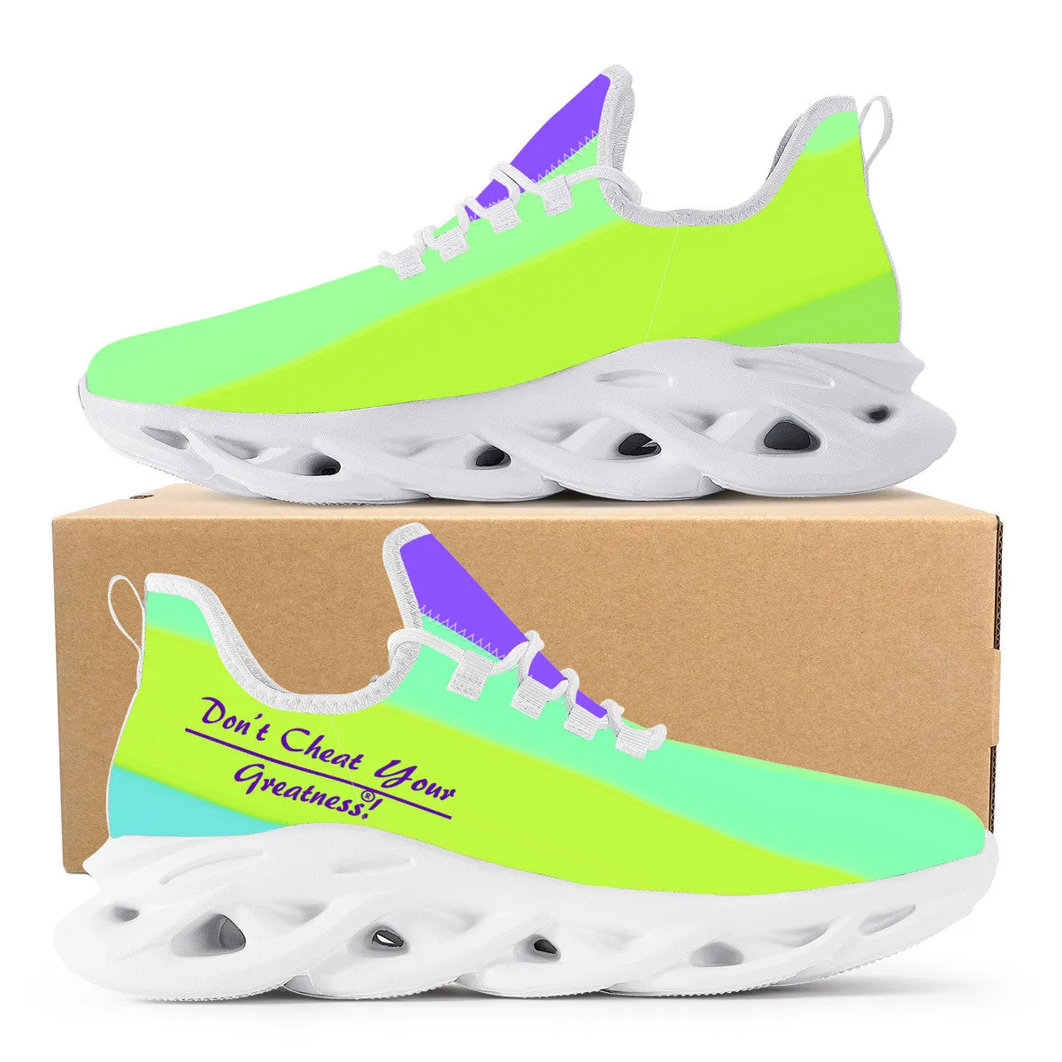 DCYG Purple ,Blue & Green 2nd Edition B Flex Control Sneaker - White Mens/Womens sizes 5-14