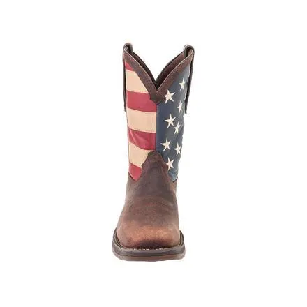 DURANGO MEN'S REBEL PATRIOTIC PULL ON WESTERN FLAG BOOT- DB5554