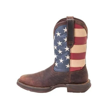 DURANGO MEN'S REBEL PATRIOTIC PULL ON WESTERN FLAG BOOT- DB5554