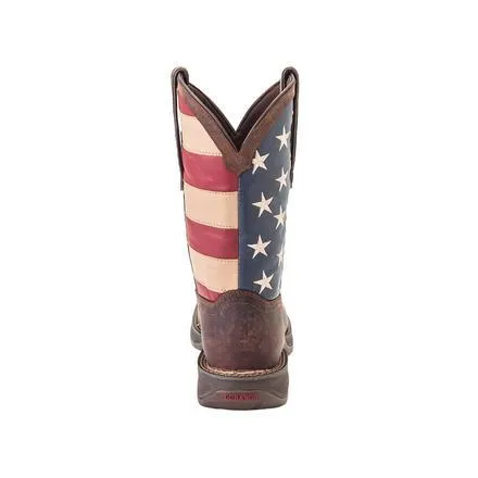 DURANGO MEN'S REBEL PATRIOTIC PULL ON WESTERN FLAG BOOT- DB5554