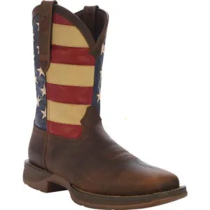 DURANGO MEN'S REBEL PATRIOTIC PULL ON WESTERN FLAG BOOT- DB5554