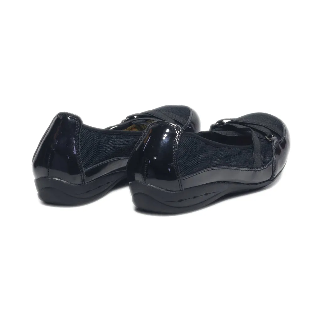 Earth Spirit Ballerinas Leather Black Colour For Women