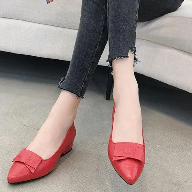 Elegant Cowhide Mid-Heel Shoes for Spring and Summer Women