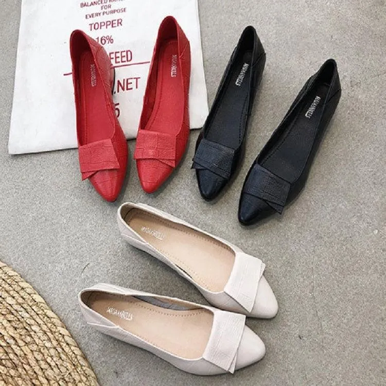 Elegant Cowhide Mid-Heel Shoes for Spring and Summer Women