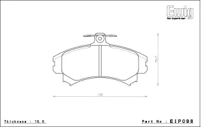 ENDLESS EIP098MX72 Front brake pads VOLVO S40/V40