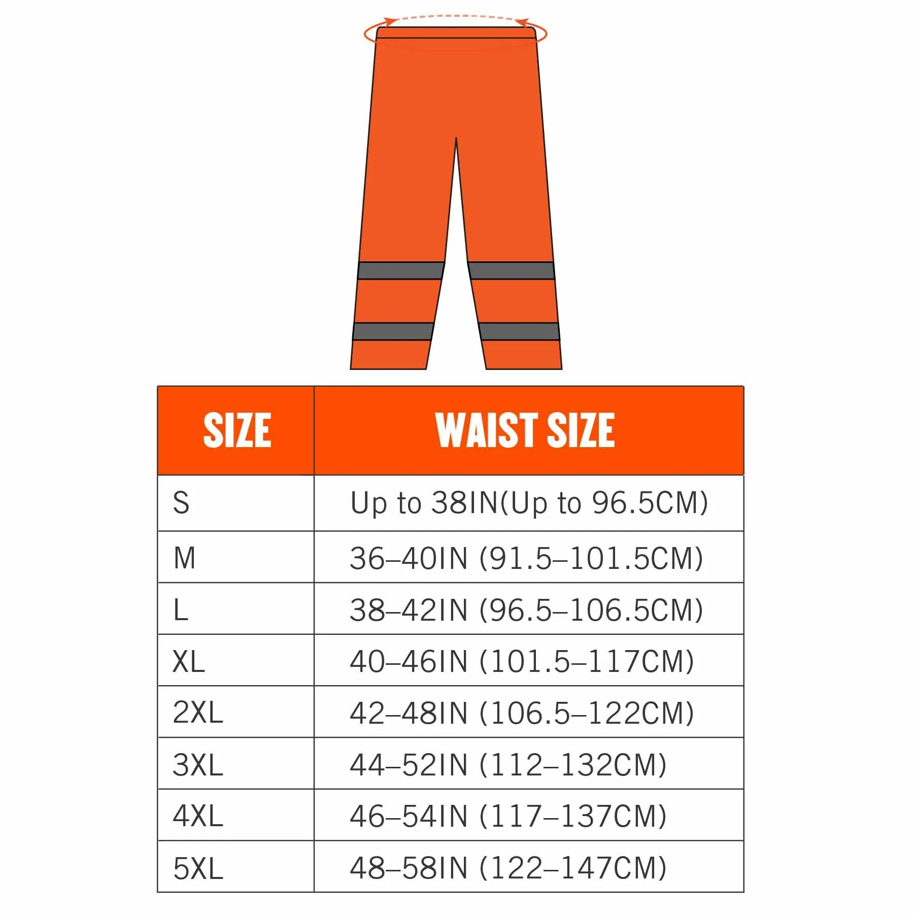 Ergodyne 25442 8916 S Orange Class E Lightweight Hi-Vis Rain Pants