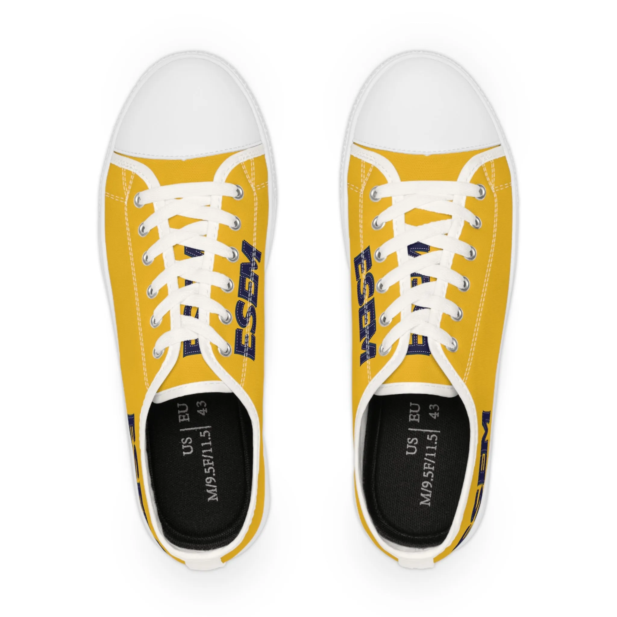 ESEM Black - Yellow Men's Low Top Sneakers