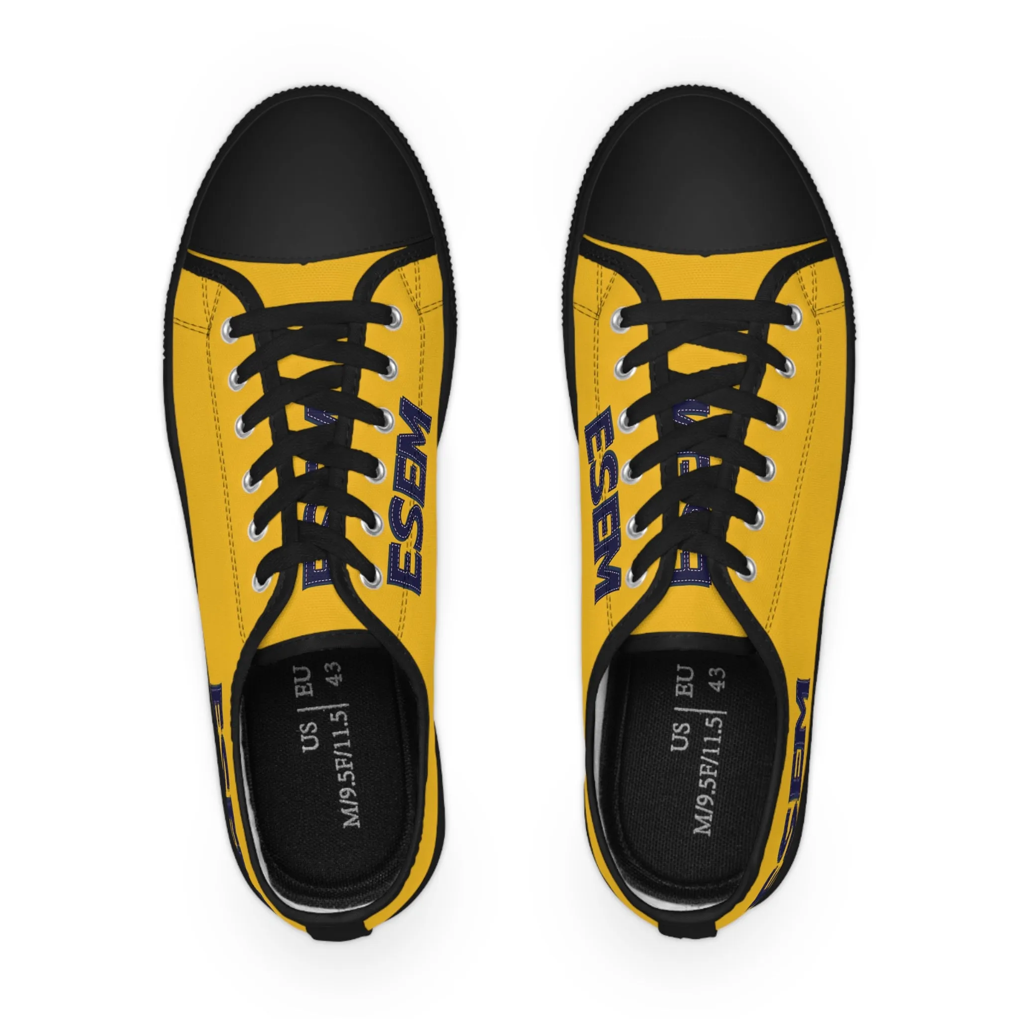 ESEM Black - Yellow Men's Low Top Sneakers