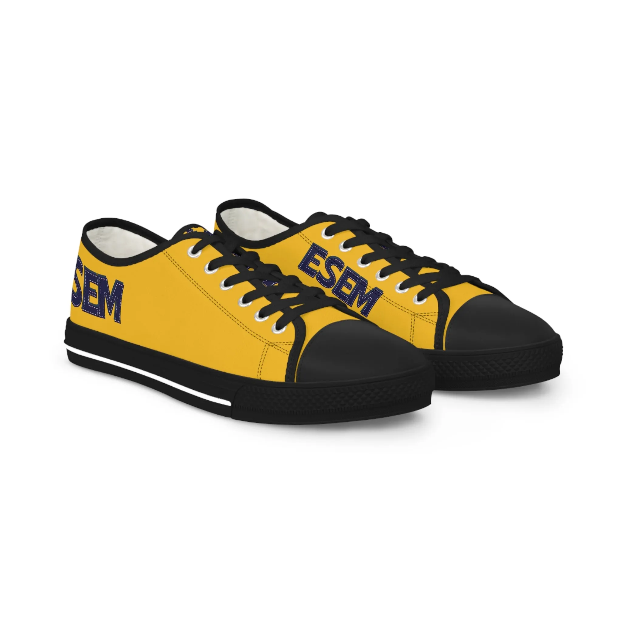 ESEM Black - Yellow Men's Low Top Sneakers