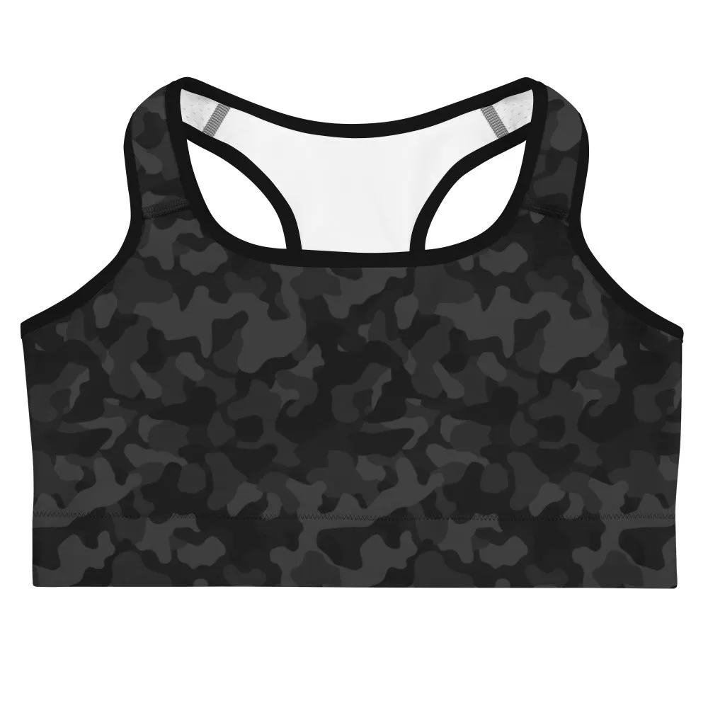 FlexiFit Sports Bra – Black Camo