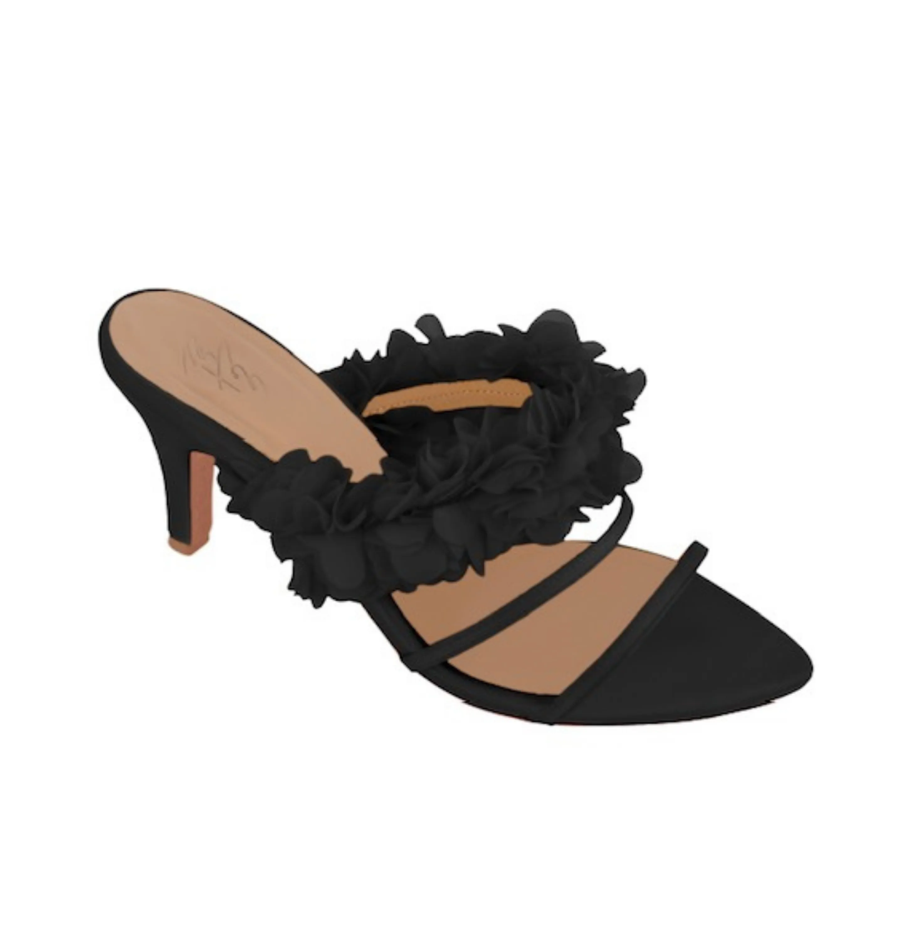 FLORA BLACK MULES