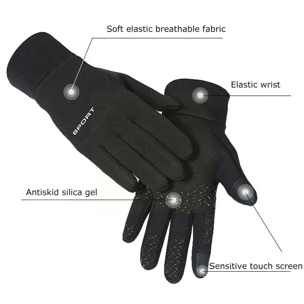 Football Gloves Boys Waterproof Thermal Grip Gloves Outfield Bicycle Cycling Sports Bike Outdoor Player Field Soccer Gloves