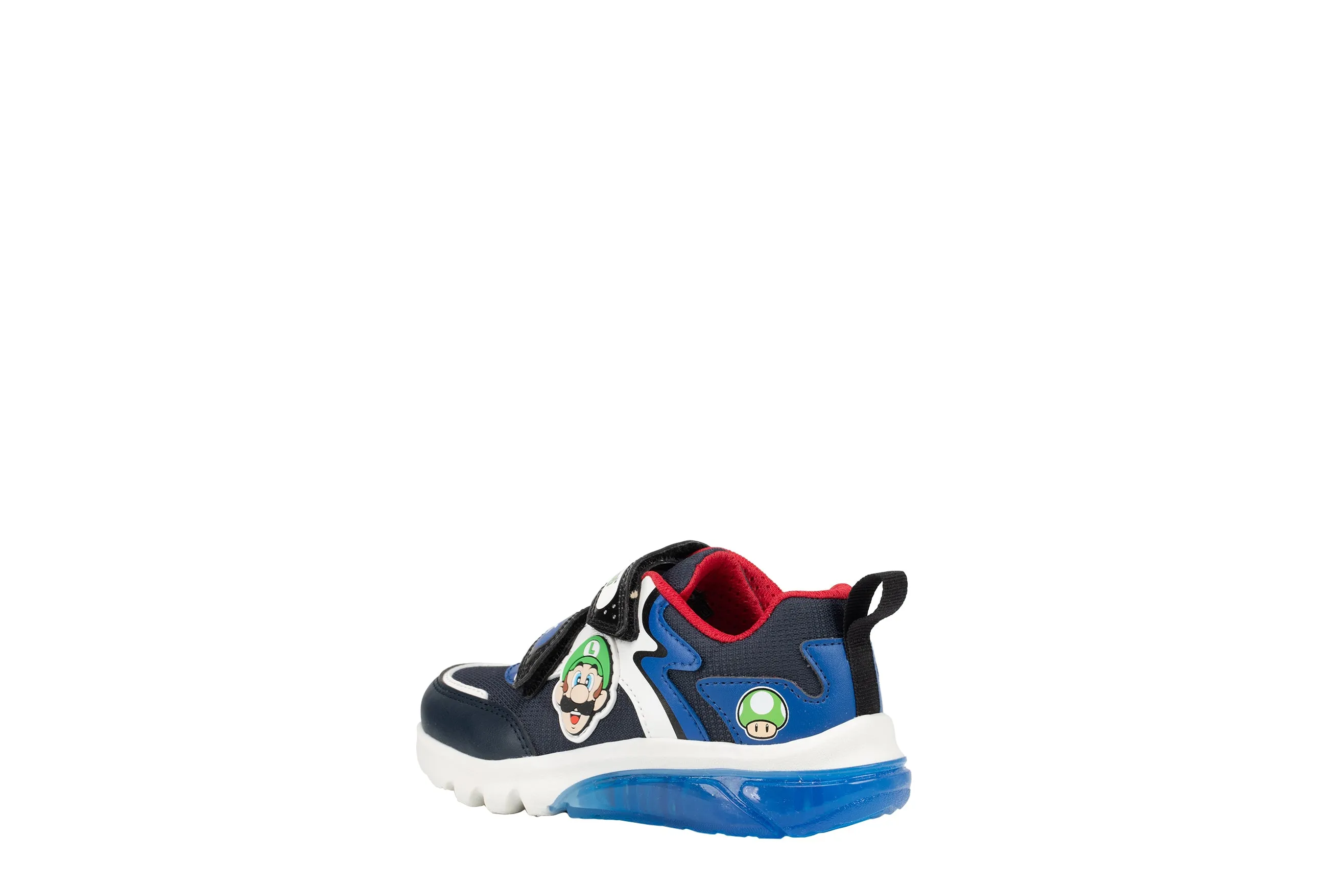 Geox Ciberdron Boys Navy Blue Super Mario Lights Trainer