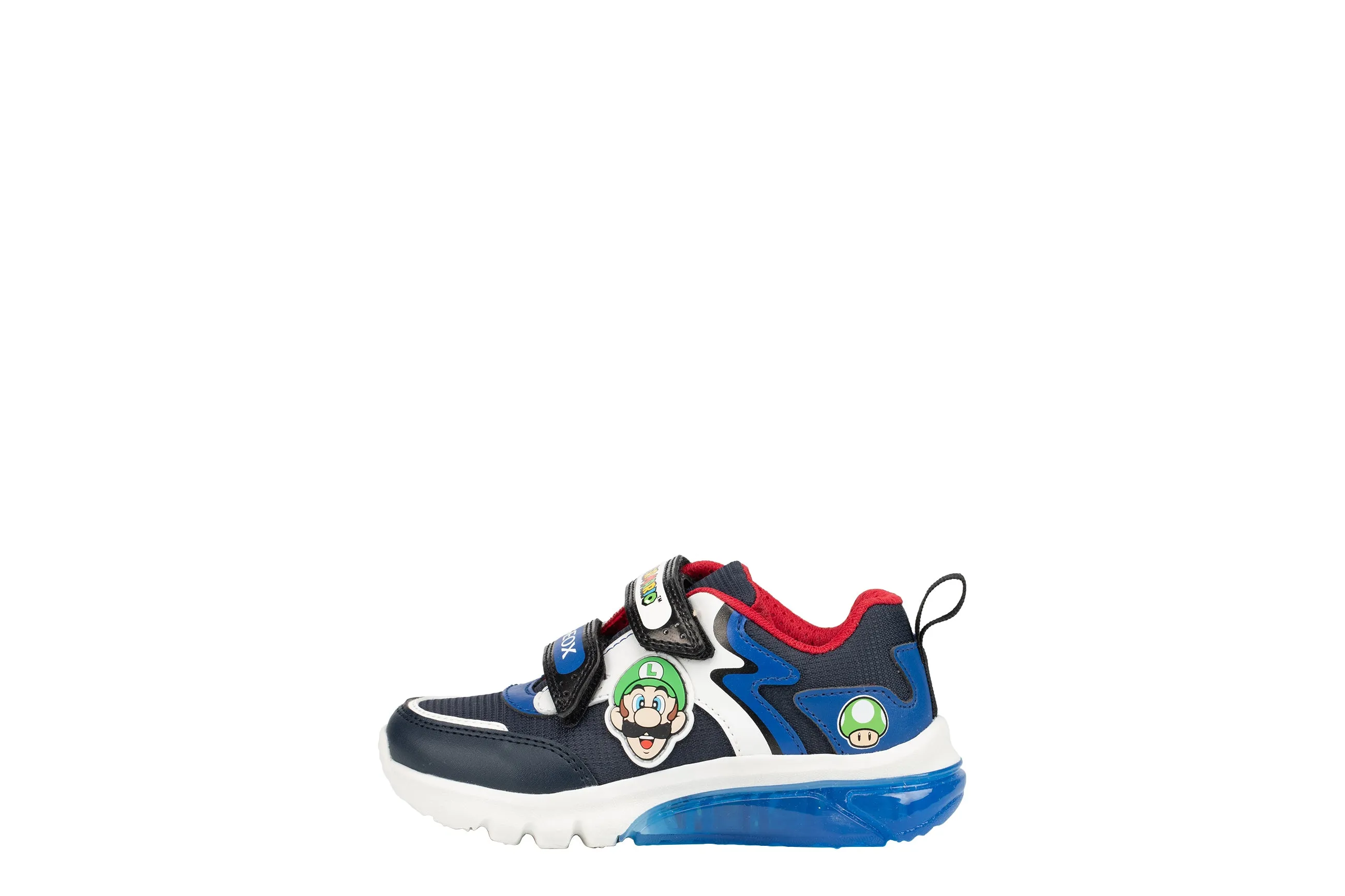 Geox Ciberdron Boys Navy Blue Super Mario Lights Trainer