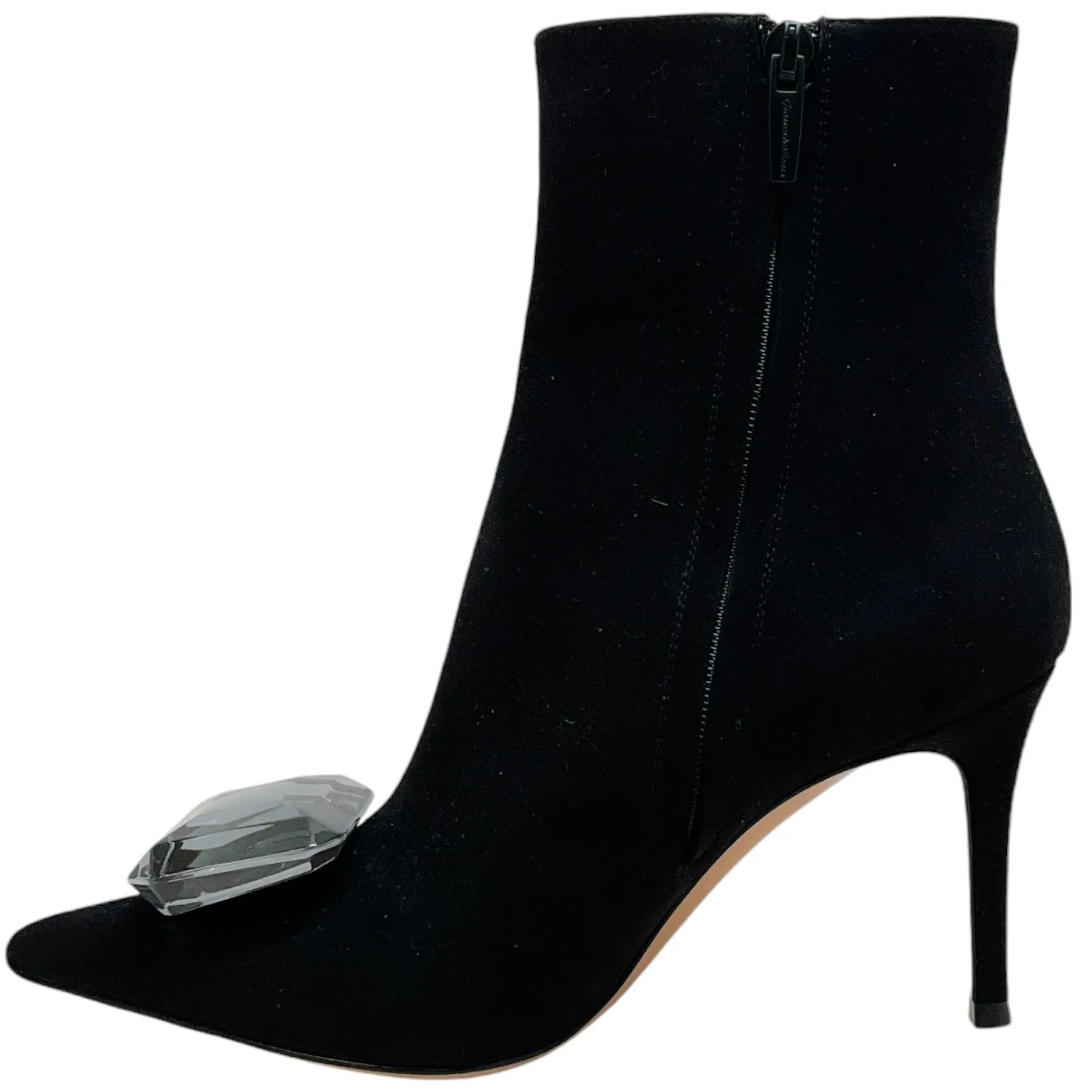 Gianvito Rossi Black Suede Jaipur Booties