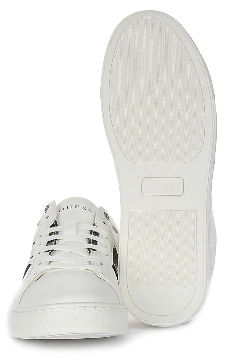 Guess Todi 4G Sneaker In White Brown For Men