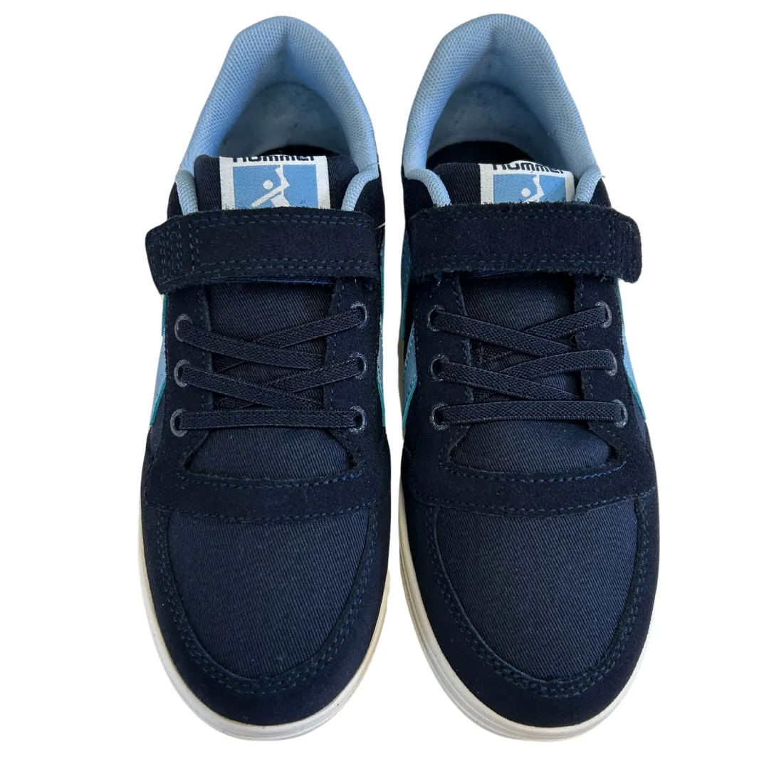 Hummel Slimmer Stadil Low Boys Navy Canvas Trainer