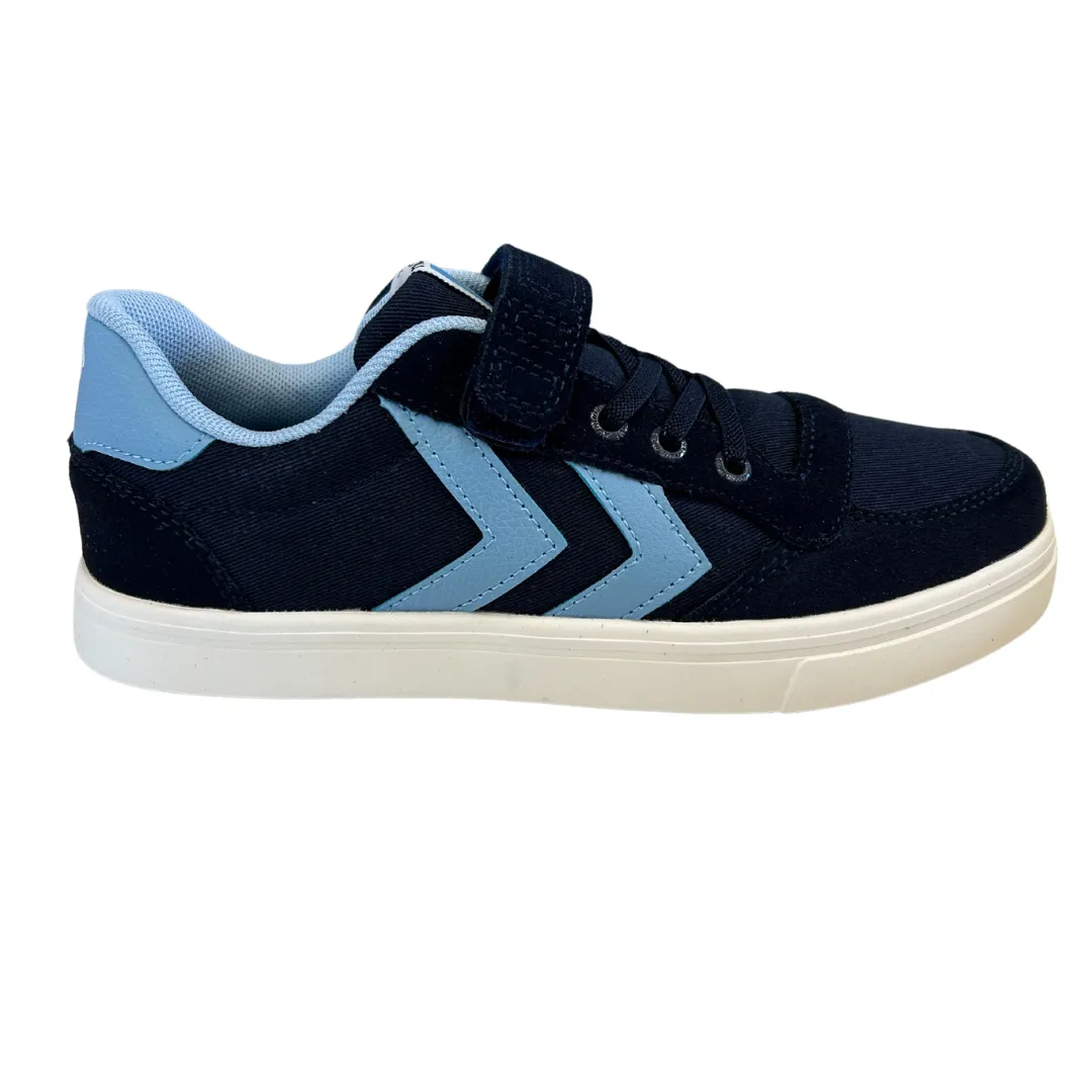 Hummel Slimmer Stadil Low Boys Navy Canvas Trainer