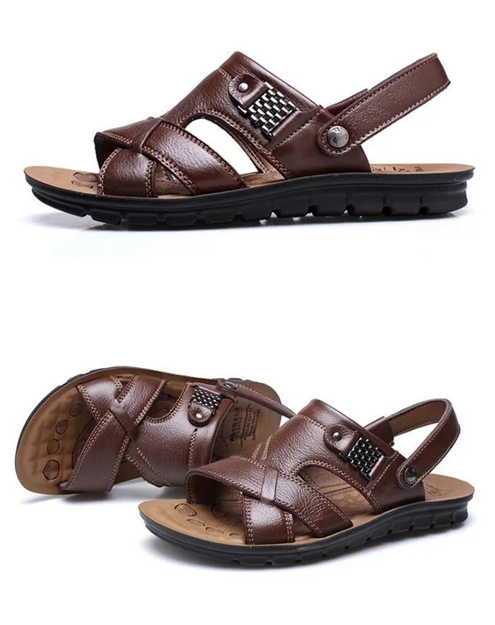 IslandEscape™- Men's Outdoor Leather Roman Sadals