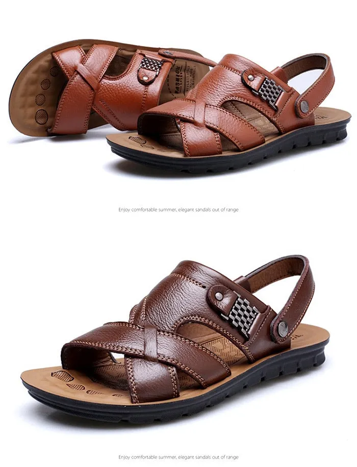 IslandEscape™- Men's Outdoor Leather Roman Sadals