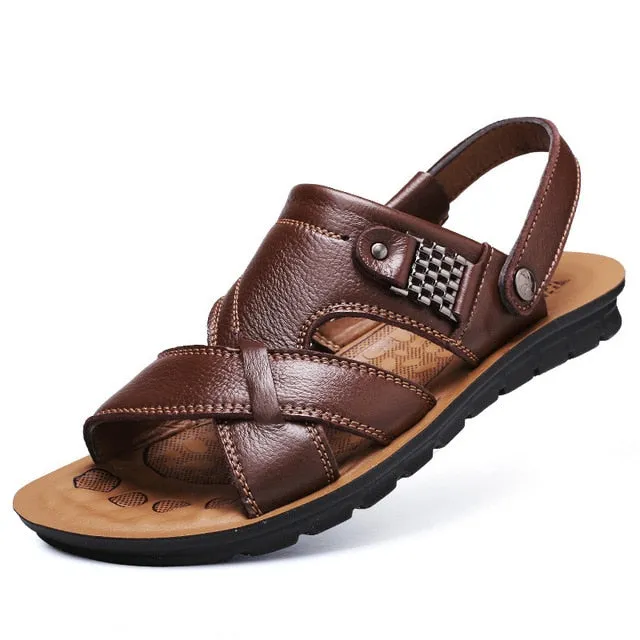 IslandEscape™- Men's Outdoor Leather Roman Sadals