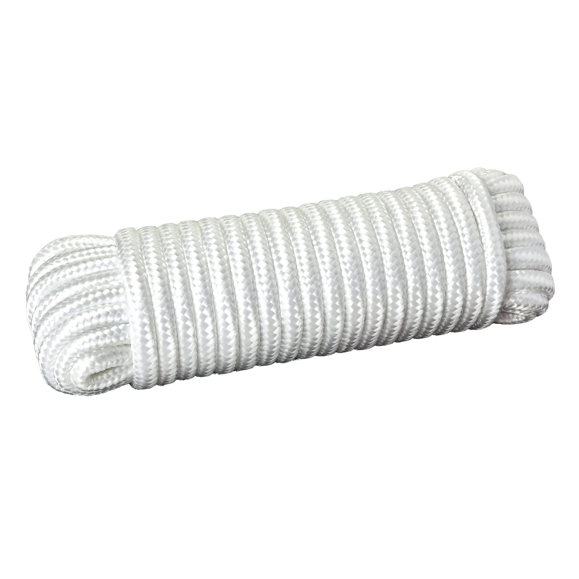 Katzco Nylon Rope Twisted Solid Braided - 1 Roll of 3/8 Inch x 50 Feet Rope - for Camping