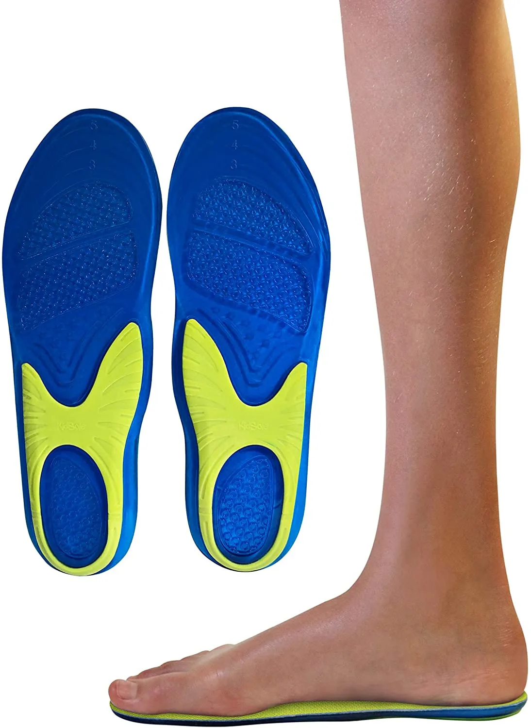 KidSole | Children's Slim Gel   Memory Foam Hybrid Insole for Comfort