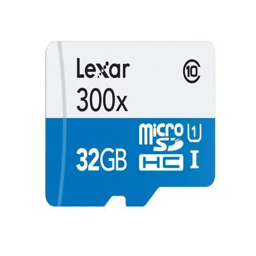 Lexar 300X 32GB 45MB/s High Performance Micro SD Memory Card - With SD Adapter