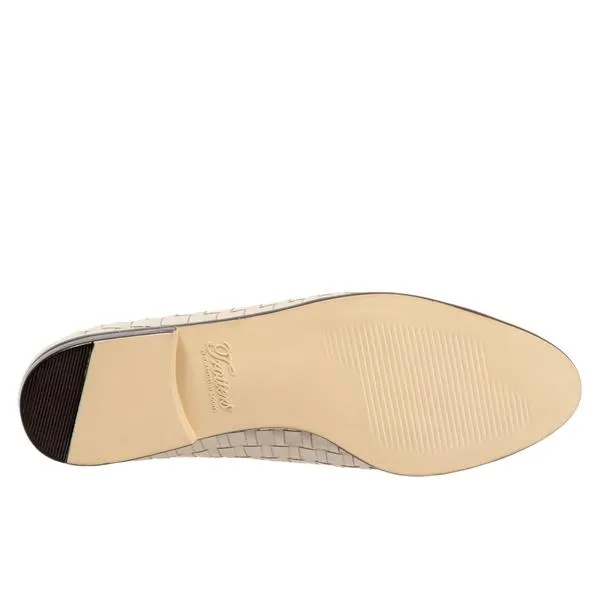 Liz Woven Bone Slip-on Shoes