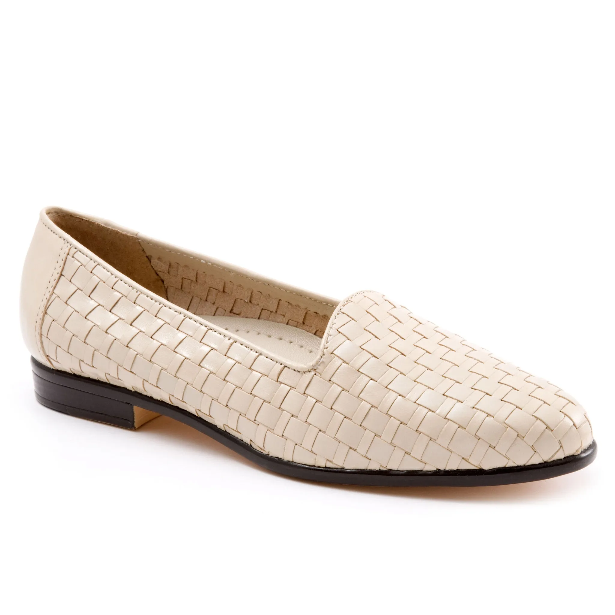 Liz Woven Bone Slip-on Shoes