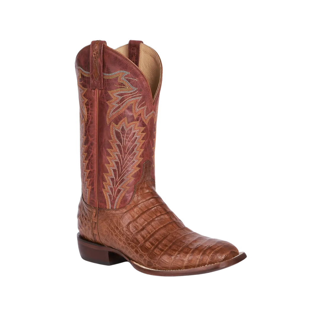 Lucchese Unisex Charles Horseman Caiman Belly Brown Boots