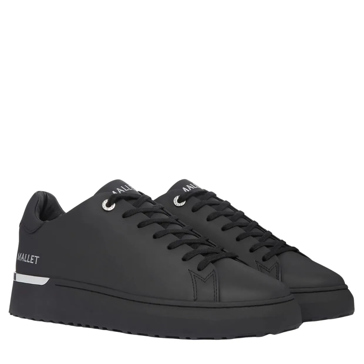 Mallet London GRFTR Lite Triple Black Sliver Trainers