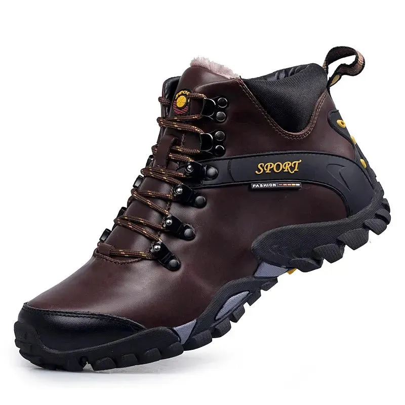 Men's Desert Leather Hiking Boots Waterproof Suitable Safety Strong Desert Boots | 999