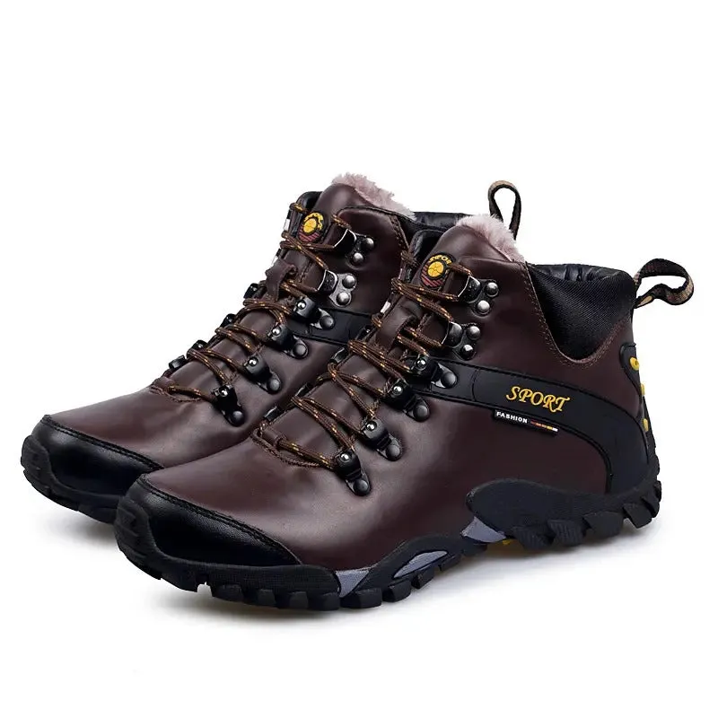 Men's Desert Leather Hiking Boots Waterproof Suitable Safety Strong Desert Boots | 999